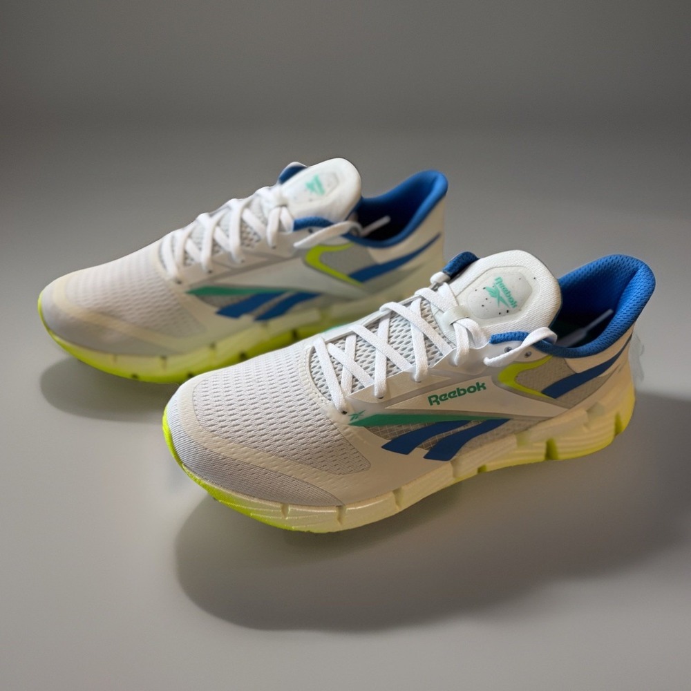 NEW Reebok FloatZig 1 White Digital Lime Blue Mens Size 11